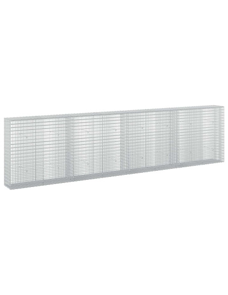 Gabione con filo da 3,5 mm e rete da 5x2,5 cm 400x30x100 cm