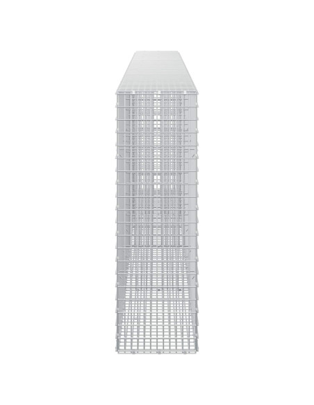 Gabione con filo da 3,5 mm e rete da 5x2,5 cm 400x30x100 cm