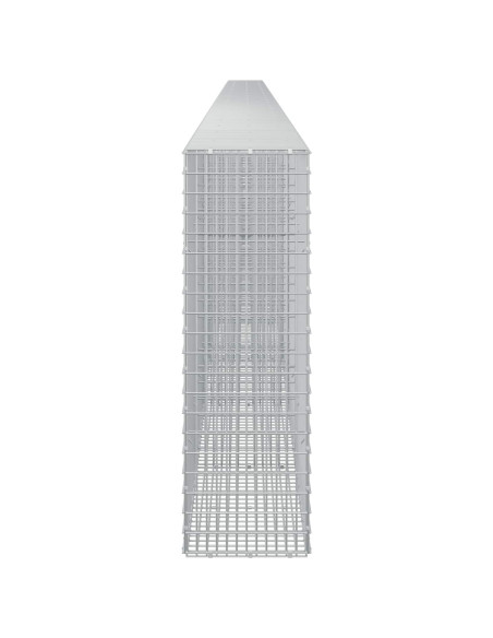 Gabione con Filo da 5 mm e Rete da 5x2,5 cm 1200x30x100 cm
