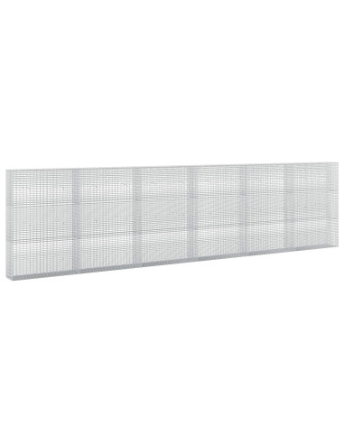 Gabione con Filo da 5 mm e Rete da 5x2,5 cm 600x30x150 cm