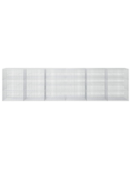 Gabione con Filo da 5 mm e Rete da 5x2,5 cm 600x30x150 cm
