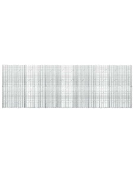 Gabione con Filo da 5 mm e Rete da 5x2,5 cm 600x10x200 cm
