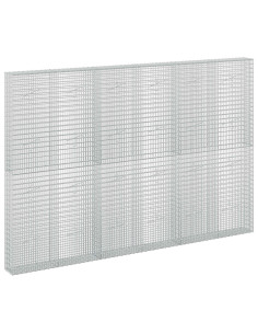 Gabione con Filo da 5 mm e Rete da 5x2,5 cm 300x20x200 cm 2