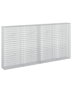 Gabione con Filo da 5 mm e Rete da 5x2,5 cm 200x20x100 cm 2