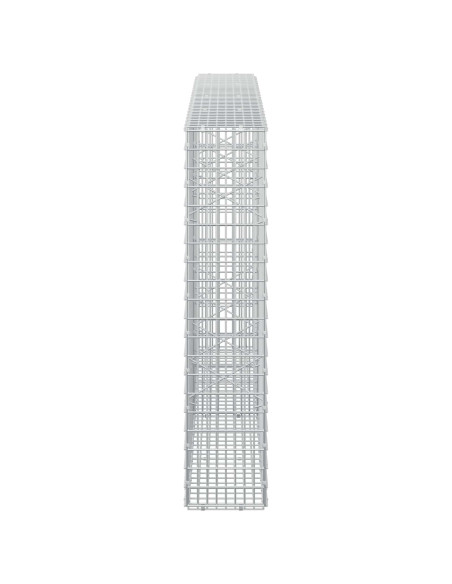 Gabione con Filo da 5 mm e Rete da 5x2,5 cm 200x20x100 cm