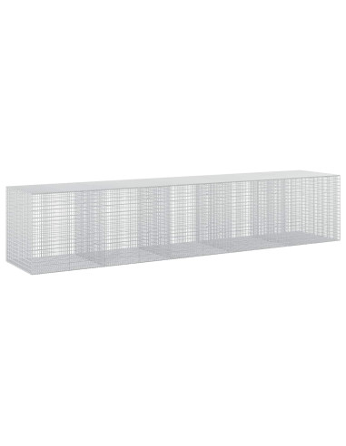 Gabione con Filo da 5 mm e Rete da 5x2,5 cm 500x100x100 cm