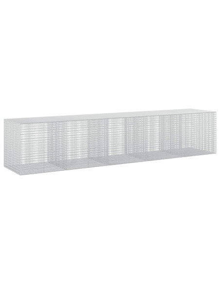 Gabione con Filo da 5 mm e Rete da 5x2,5 cm 500x100x100 cm