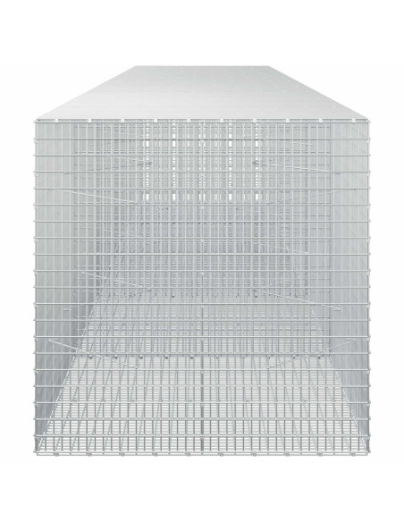 Gabione con Filo da 5 mm e Rete da 5x2,5 cm 500x100x100 cm