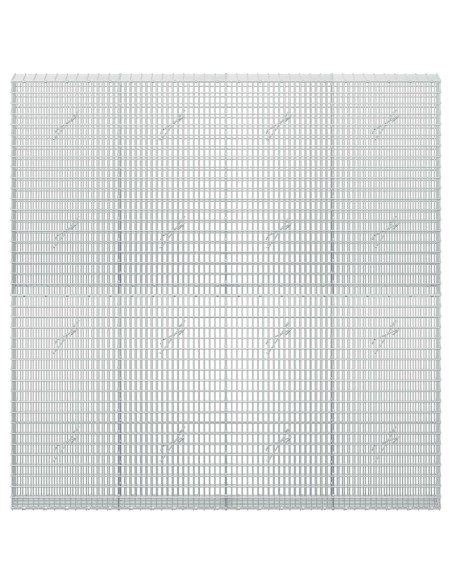 Gabione con Filo da 5 mm e Rete da 5x2,5 cm 200x20x200 cm