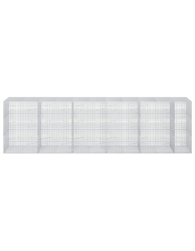 Gabione con Filo da 5 mm e Rete da 5x2,5 cm 550x100x150 cm