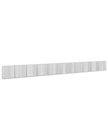 Gabione con Filo da 5 mm e Rete da 5x2,5 cm 1100x30x100 cm