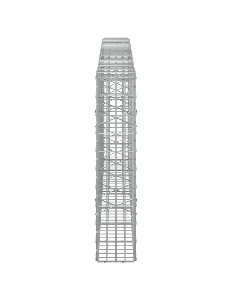 Gabione con Filo da 5 mm e Rete da 5x10 cm 350x20x100 cm