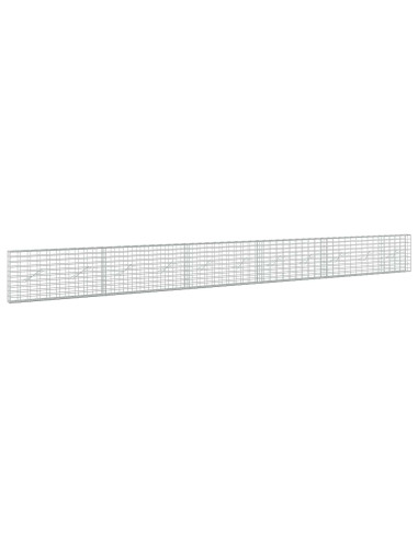 Gabione con Filo da 5 mm e Rete da 5x10 cm 550x10x50 cm