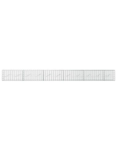 Gabione con Filo da 5 mm e Rete da 5x10 cm 550x10x50 cm