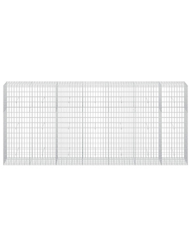 Gabione con Filo da 5 mm e Rete da 5x10 cm 350x50x150 cm