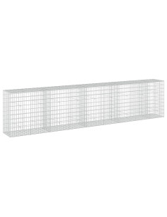 Gabione con Filo da 5 mm e Rete da 5x10 cm 450x50x100 cm 2