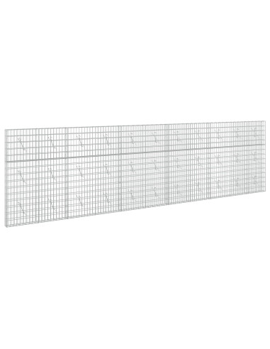 Gabione con Filo da 5 mm e Rete da 5x10 cm 550x10x150 cm