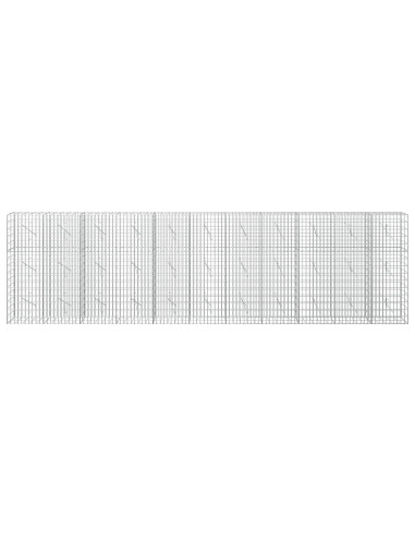 Gabione con Filo da 5 mm e Rete da 5x10 cm 550x10x150 cm