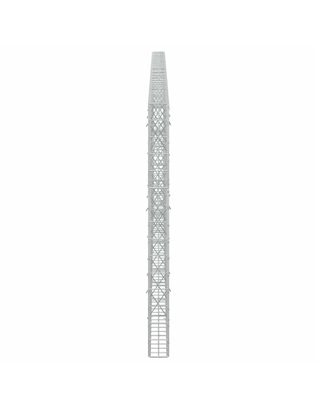 Gabione con Filo da 5 mm e Rete da 5x10 cm 550x10x150 cm