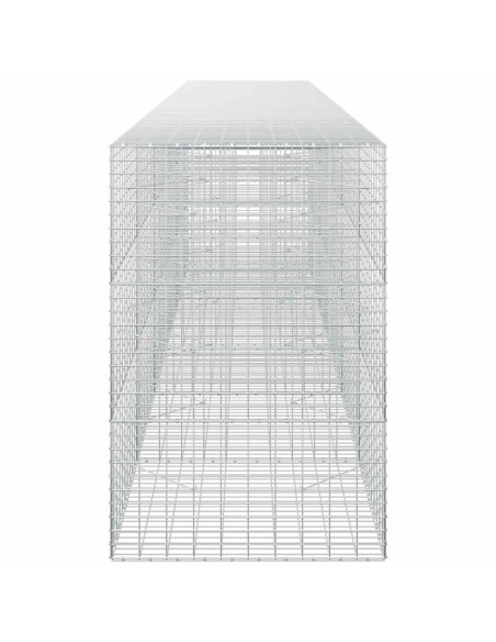 Gabione con Filo da 5 mm e Rete da 5x10 cm 550x100x150 cm