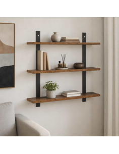 Scaffale da parete Legno antico 60.5 x 13.5 x 58.5 cm