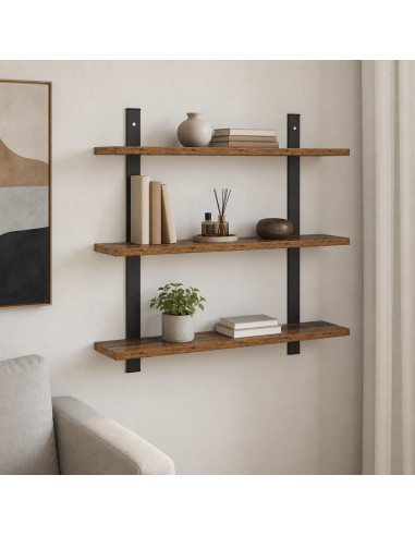 Scaffale da parete Legno antico 60.5 x 13.5 x 58.5 cm