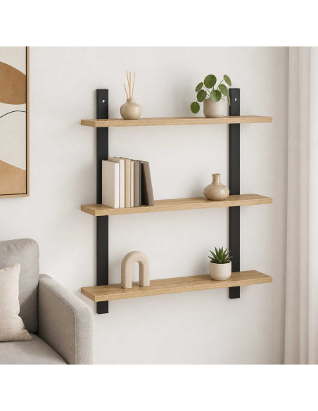 Scaffale da parete Rovere Sonoma 60.5 x 13.5 x 58.5 cm