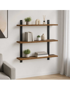 Scaffale da parete Rovere Fumo 60.5 x 13.5 x 58.5 cm