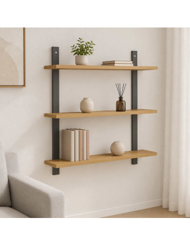 Scaffale da parete Rovere Artigianale 60.5 x 13.5 x 58.5 cm