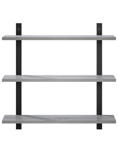 Scaffale da parete Sonoma grigio 60.5 x 13.5 x 58.5 cm 2