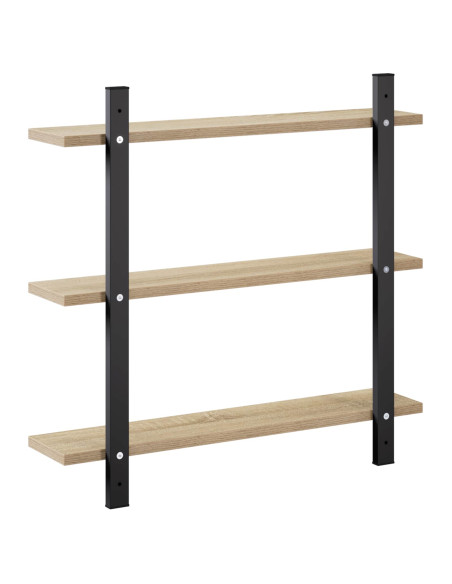 Scaffale da parete Rovere Sonoma 60.5 x 13.5 x 58.5 cm
