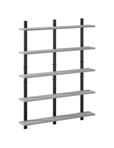 Scaffale da parete Sonoma grigio 79.5 x 13.5 x 102 cm 2