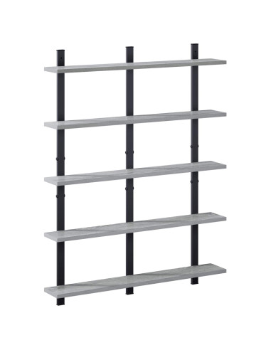 Scaffale da parete Sonoma grigio 79.5 x 13.5 x 102 cm