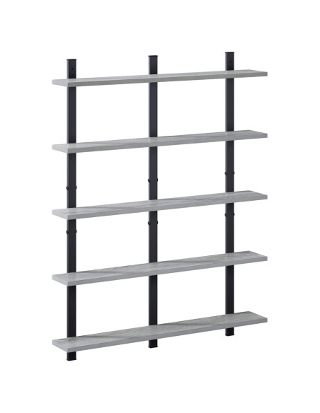 Scaffale da parete Sonoma grigio 79.5 x 13.5 x 102 cm