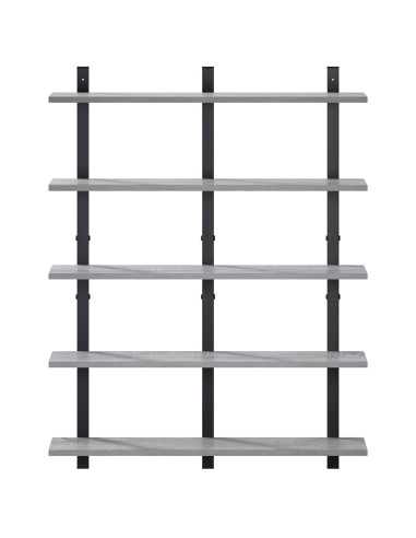Scaffale da parete Sonoma grigio 79.5 x 13.5 x 102 cm