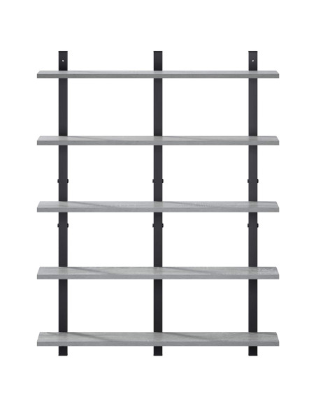 Scaffale da parete Sonoma grigio 79.5 x 13.5 x 102 cm