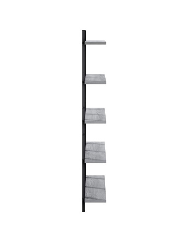 Scaffale da parete Sonoma grigio 79.5 x 13.5 x 102 cm