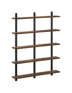 Scaffale da parete Rovere Fumo 79.5 x 13.5 x 102 cm 2