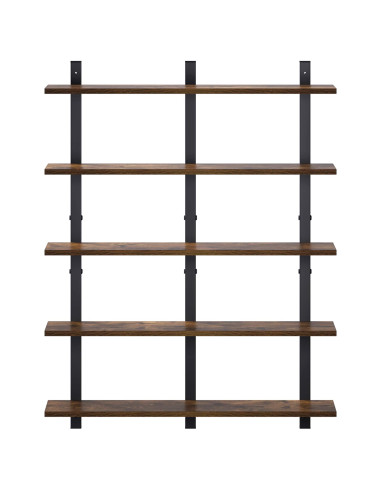 Scaffale da parete Rovere Fumo 79.5 x 13.5 x 102 cm