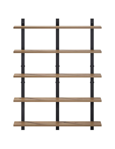 Scaffale da parete Rovere Artigianale 79.5 x 13.5 x 102 cm