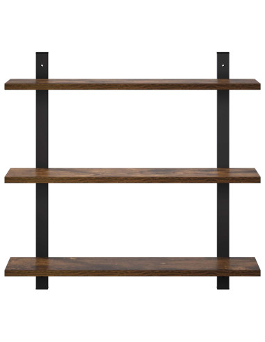 Scaffale da parete Rovere Fumo 60.5 x 13.5 x 58.5 cm