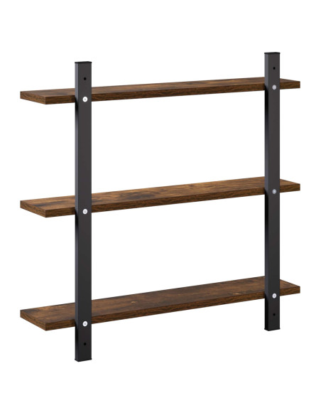 Scaffale da parete Rovere Fumo 60.5 x 13.5 x 58.5 cm
