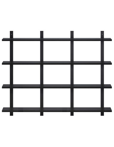 Scaffale da parete Rovere Nero 102 x 13.5 x 80 cm