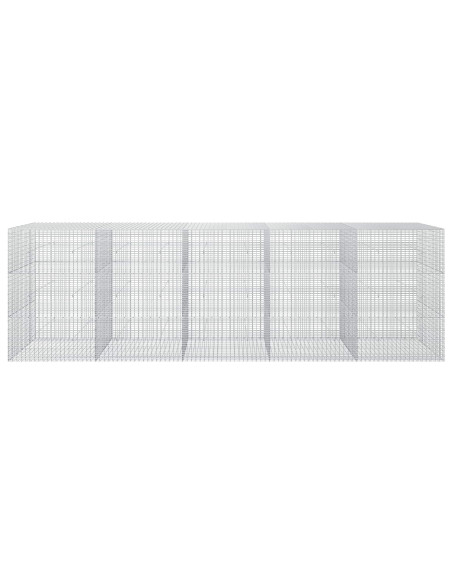 Gabione con Filo da 5 mm e Rete da 5x2,5 cm 500x50x150 cm