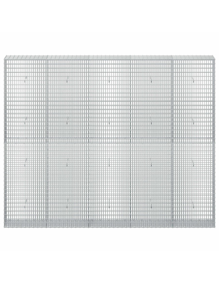 Gabione con Filo da 5 mm e Rete da 5x2,5 cm 250x30x200 cm