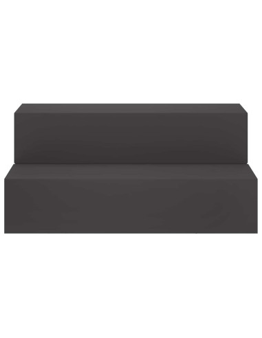 Scala da giardino a 2 gradini 80,5 x 56,5 x 34 cm Acciaio Nero