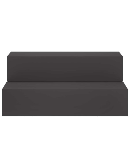 Scala da giardino a 2 gradini 80,5 x 56,5 x 34 cm Acciaio Nero