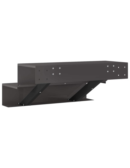 Scala da giardino a 2 gradini 80,5 x 56,5 x 34 cm Acciaio Nero