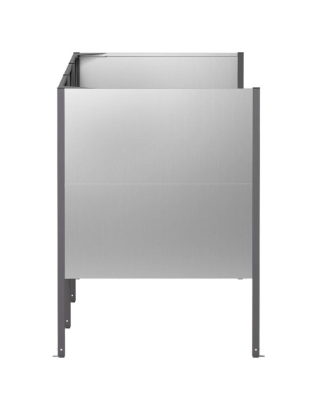 Schermo per bidone della spazzatura 249 x 85 x 113 cm Argento
