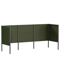 Schermo per bidone della spazzatura 249 x 85 x 113 cm Acciaio 2